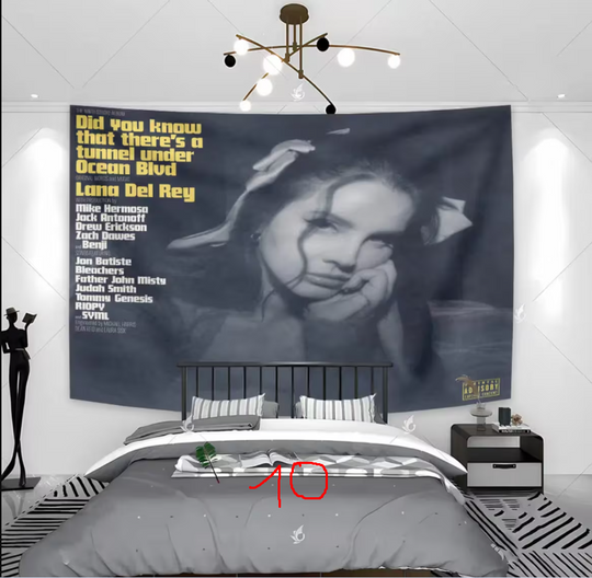 Lana del rey Flag Tapestry, Home Decor