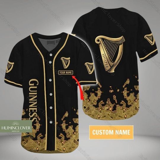 Personalized Guinness Beer Shirt, Beer Lovers Gift, Guinness Beer Jersey