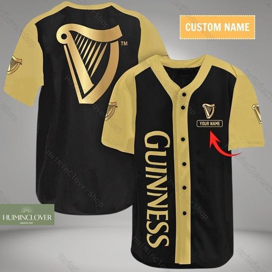 Guinness Beer Baseball Jersey, Beer Lovers Gift, Guinness Beer Merch, Customized Shirt
