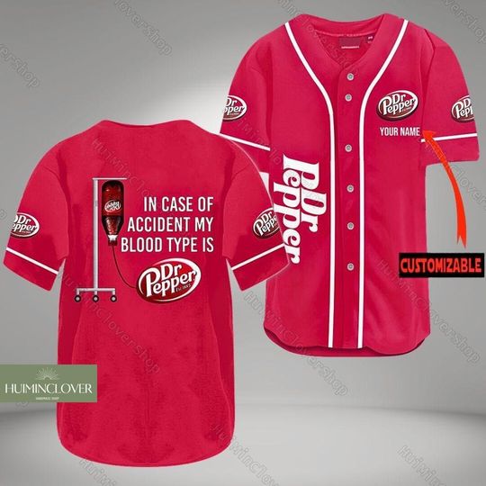 Personalized Dr Pepper Jersey, Dr Pepper Fan Shirt, Custom Soda Jersey