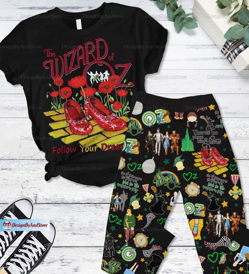 The Wizard Of Oz Shirt, The Wizard Oz Pajamas Set, Wizard Oz Pajamas Pants, Wizard Oz Bridesmaid Pajamas