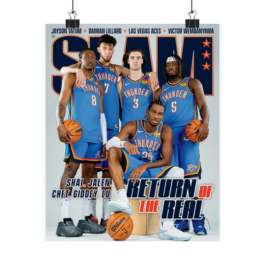 Shai SGA Chet Holmgren OKC Slam Cover NBA Poster