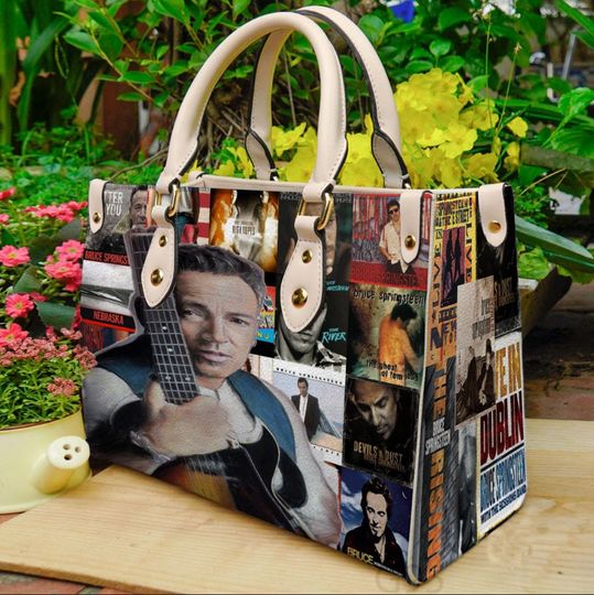 Bruce Springsteen Leather Bag Handbag, Springsteen Women Purses, Music Women Handbag