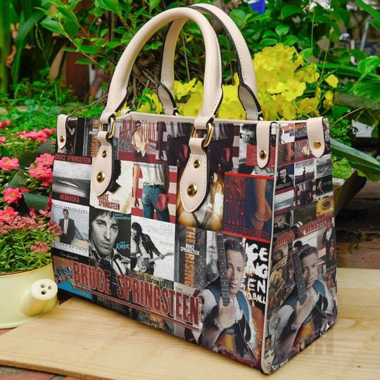 Bruce Springsteen Leather Bag Handbag, Music Women Handbag, Springsteen Women Purses