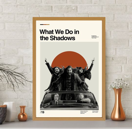 What We Do In The Shadows Poster, Midcentury Art, Minimalist Art, Vintage Poster, Retro Poster