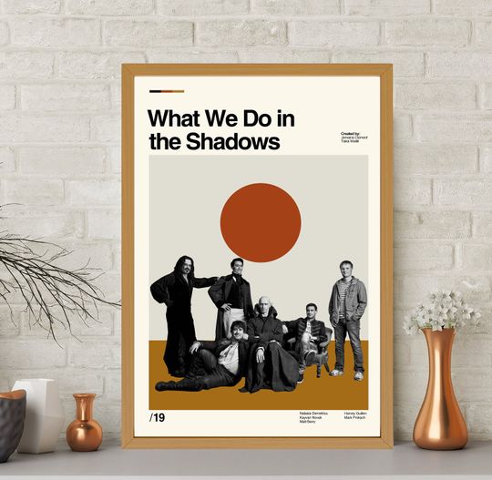 What We Do In The Shadows Poster, Movie Poster, Minimalist Poster, Midcentury Art, Wall Decor