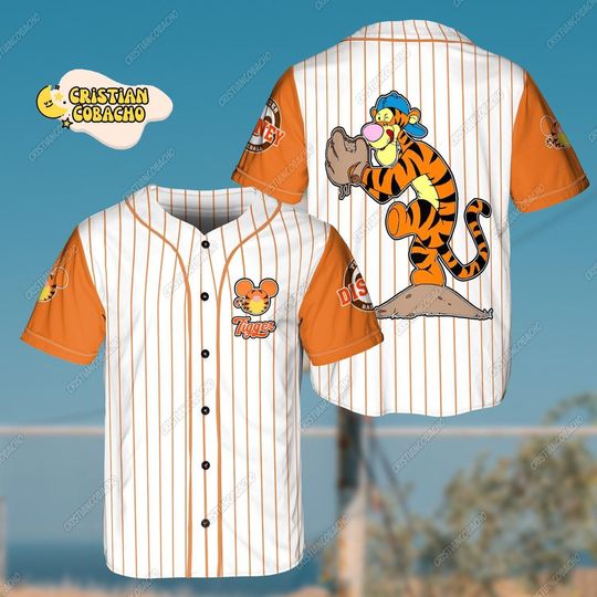 Tigger Personalized Disney Winnie The Pooh Movie Custom Name Baseball Jersey Shirt