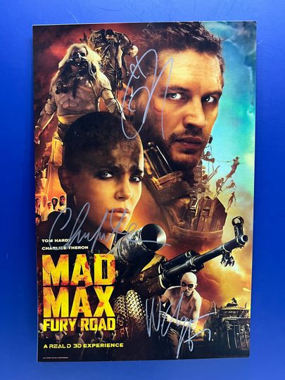 Mad Max Fury Road 3 Cast-members Signed Movie Poster COA AUTHENTICATED
