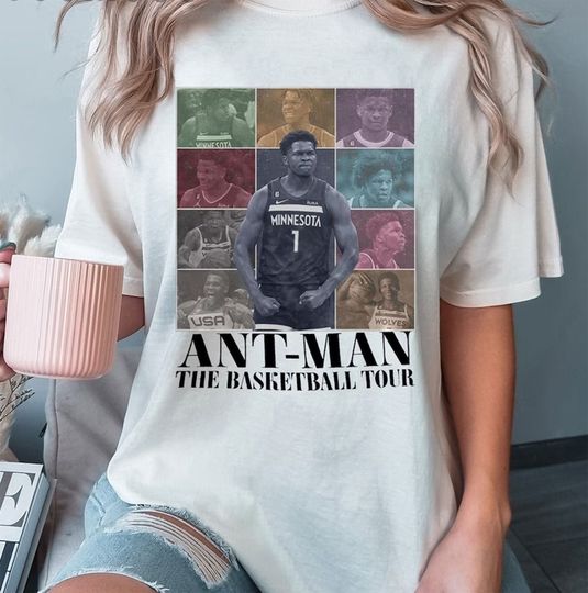Anthony Edwards Minnesota Basketball Shirt, Vintage Anthony Edward Shirt
