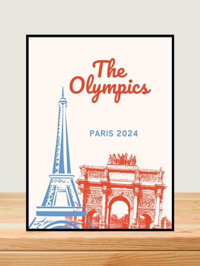 Paris Olympics 2024 Premium Wall Art and Poster, France Summer Olympics