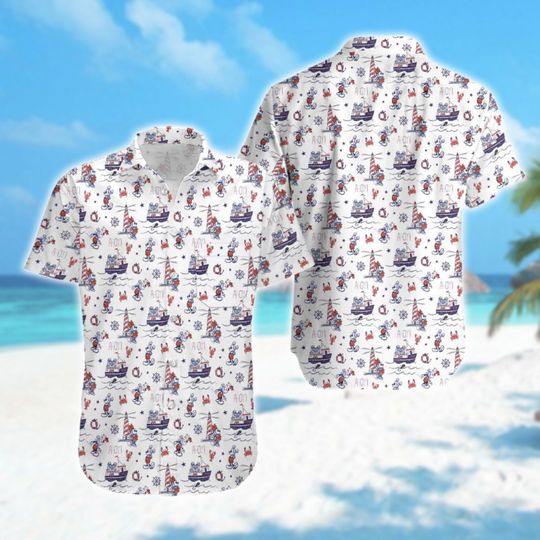Mickey Mouse Cruise Hawaiian Shirt, Mickey Cruise Button Up