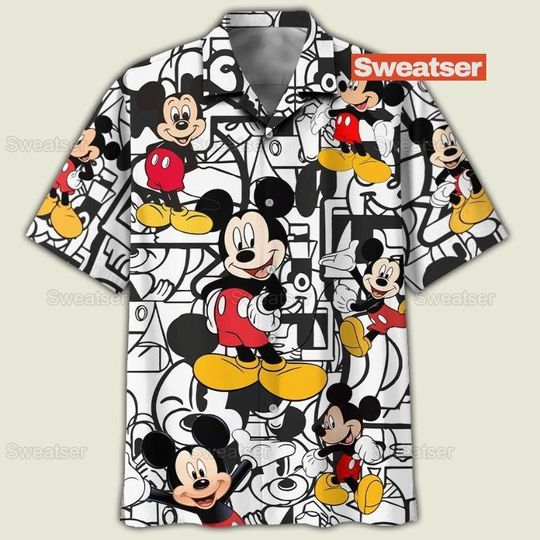 Retro Mickey Summer Beach Hawaiian Shirt, Disney Hawaii Shirt