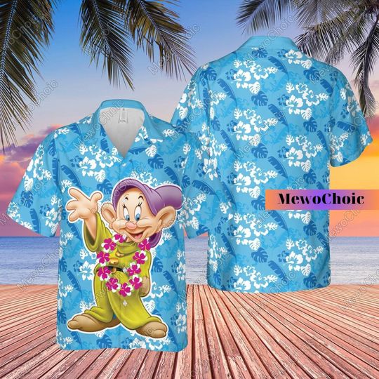 Dopey Dwarf Shirt, Dopey Hawaiian Shirt, Snow White And Seven Dwarfs Shirt