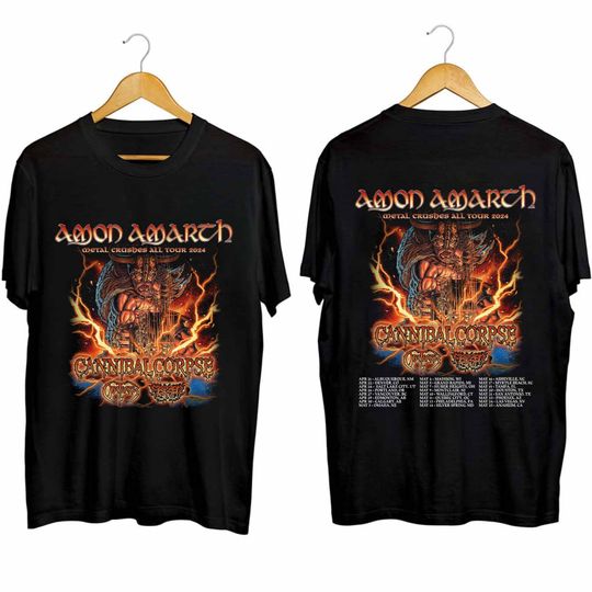 Amon Amarth Band Shirt, Metal Crushes All Tour 2024 Shirt