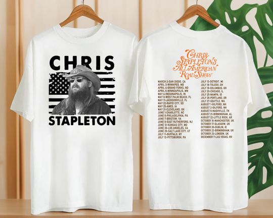 Vintage Chris Stapleton All American Road Show 2024 Tour Shirt