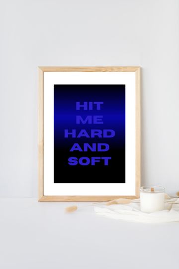 Billie Eilish Poster, Hit Me Hard And Soft Lyrics Print