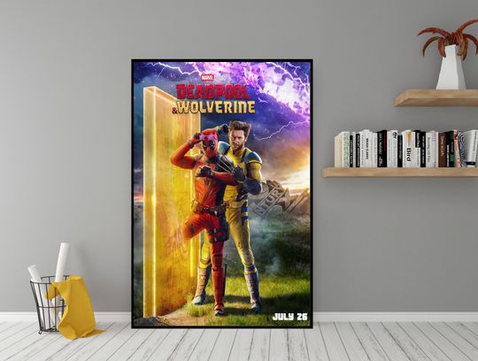 Deadpool and Wolverine Movie Poster -  Wall Art - Room Decor