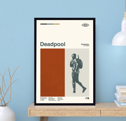 Deadpool Movie Poster, Deadpool Poster, Retro Movie Poster