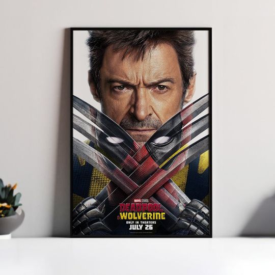 Deadpool & Wolverine Movie Poster Print, Canvas Wall Art