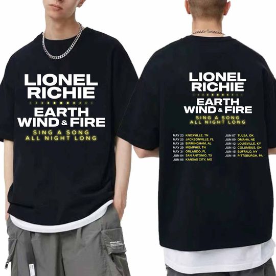 Lionel Richie and Earth Wind & Fire - Sing a Song All Night Long Tour 2024 Shirt