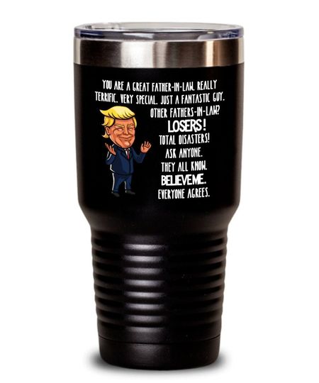 Father in Law Trump Tumbler for Father In Law Gift for Dad of Groom Wedding Gifts