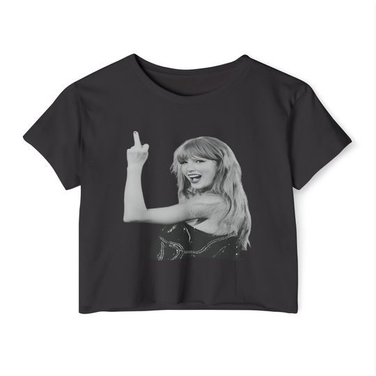 Taylor Middle Finger Cropped Tee