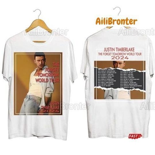 Justin Timberlake Tour 2024 Shirt, Forget Tomorrow World Concert Shirt, Jt Concert Shirt, Music Tour Shirt, Timberlake Fan Gift, Timber
