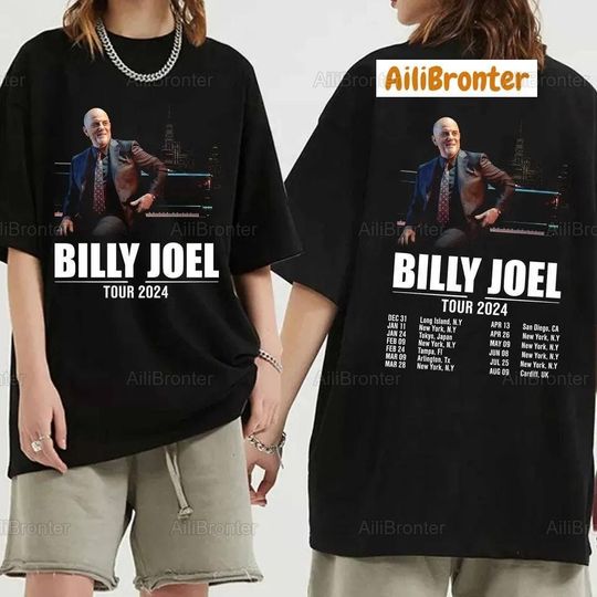 Billy Joel World Tour 2024 Shirt, Billy Joel 2024 Concert Shirt, Music Tour Shirt, Billy Joel T-shirt, Tour 2024 Shirt, Billy Joel 90s