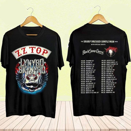 Lynyrd Skynyrd ZZ Top Tour 2024 Shirt, ZZ Top World Tour 2024 Shirt