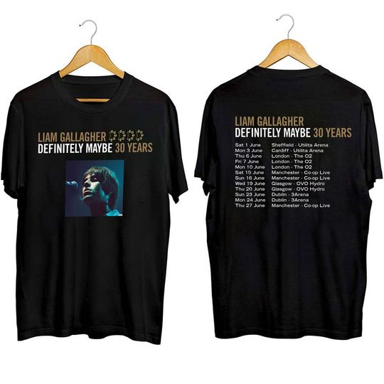 Liam Gallagher Definitely Maybe 30th Anniversary 2024 Tour Shirt, Liam Gallagher 2024 Concert Tee