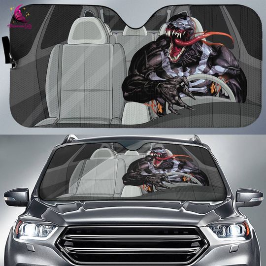 Venom Eddie Brock Car Sunshade, Superhero Universe Car Sun Shade