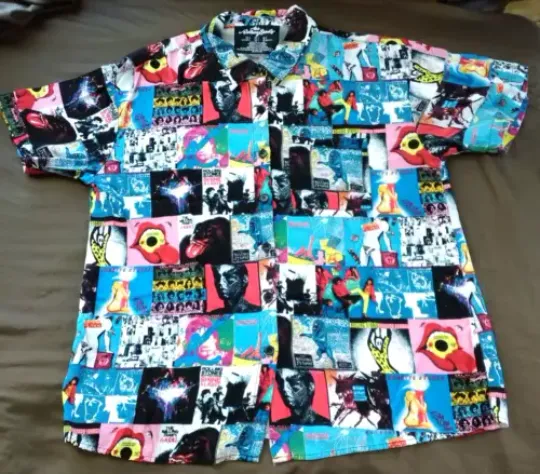 The Rolling Stones All Over Print Album Cover Button Up Hawaiian Shirt