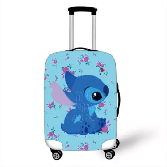 Floral Stitch Ohana Love You To The Moon Back Luggage Cover