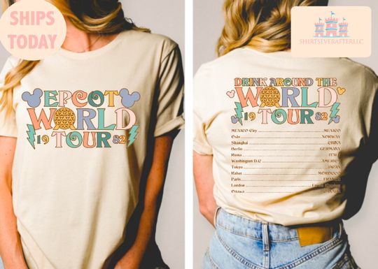 Disney Epcot World Tour Shirt, Retro Disney Epcot Shirt, Mickey And Friends Shirt