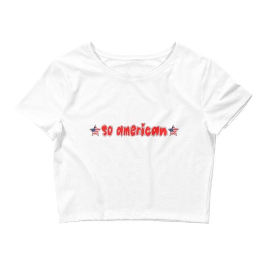 Olivia Rodrigo inspired so American cropped baby tee