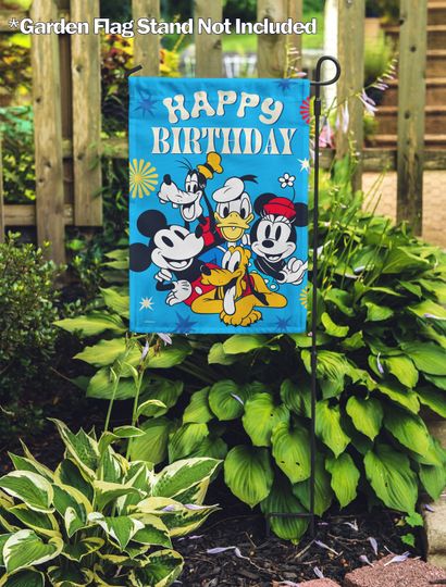Disney Happy Birthday Gang Garden Flag