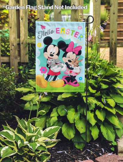 Disney, Hello Easter Mickey and Minnie Garden Flag