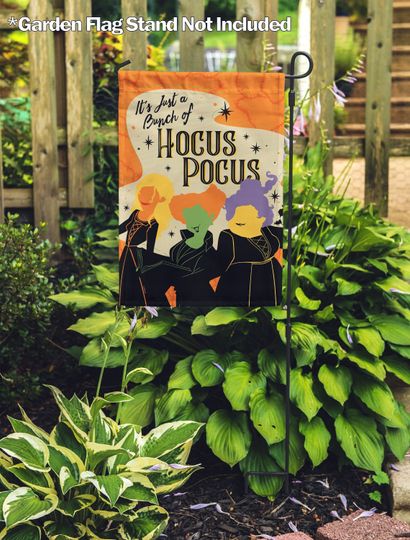 Halloween, Disney Hocus Pocus Bunch of Hocus Pocus Garden Flag