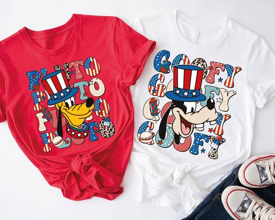 Goofy Pluto 4th July Shirts, Memorial day shirt, Disney Independence Day