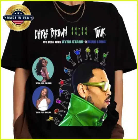 Chris Brown 2024 Concert T-Shirt, 11 11 Tour 2024 Shirt