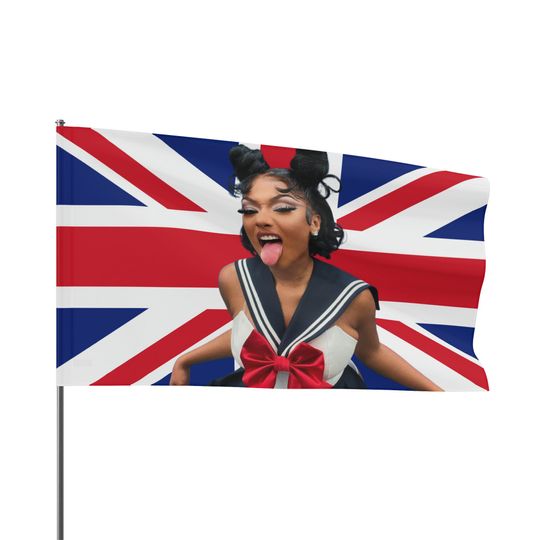 Megan Thee Stallion - UK Flag - Funny Meme