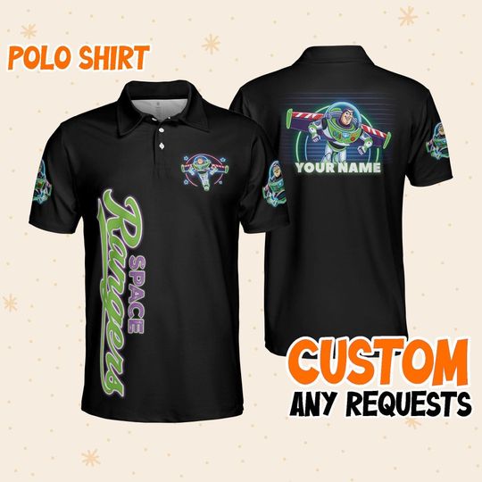 Personalize buzz lightyear space polo, Mens Golf Polo Shirt, Disney Performance Polo Shirt