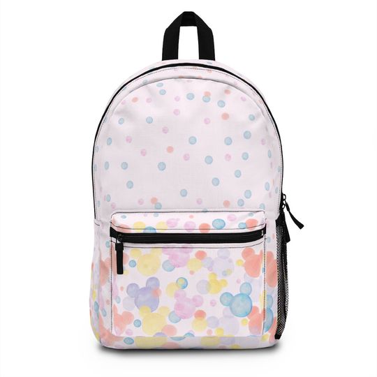 Colourful Disney Backpack, Hidden Mickey Backpack, Disney Pattern School Backpack