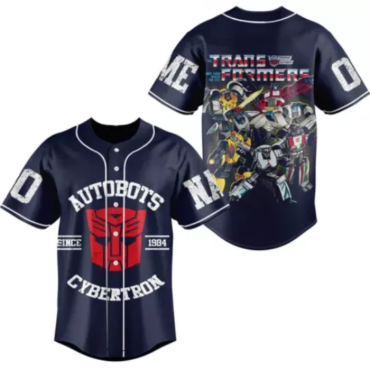 Personalized Transformers Autobots Cybertron Baseball Jersey Shirt