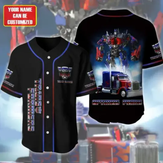 Personalized Optimus Prime Transformers Movie Fans Baseball Jersey Shirt