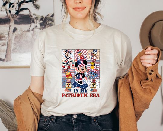 In My Patriotic Era Disney 4th Of July Mickey And Friends Shirt