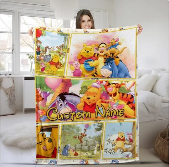 Winnie The Pooh and Friends Tigger Piglet Eeyore Fleece Blanket