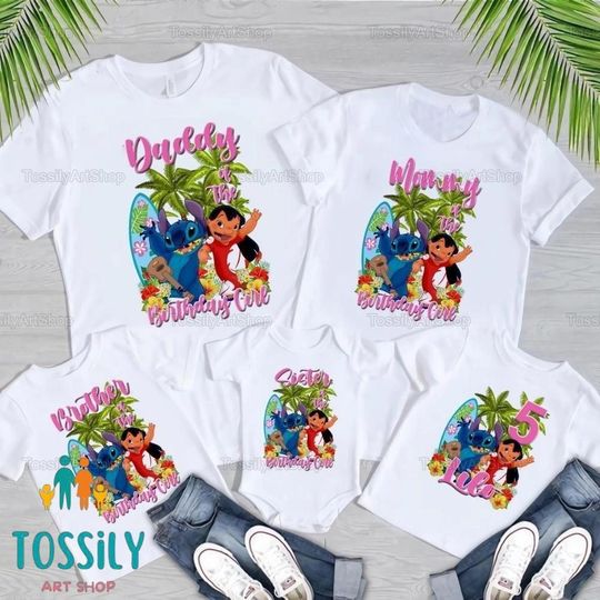 Stitch Lilo Birthday Shirt, Personalized Stitch Birthday Shirt, Stitch Birthday Family Shirts, Birthday Shirt