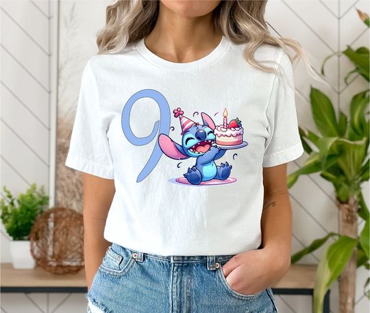 Stitch It's My 9th Birthday Shirt, Stitch Shirt, Disney Shirt, Stitch Party Shirt, Disney Birthday Party