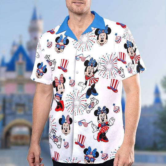 Minnie Mouse 4th July Hawaiian Shirt, Independence Day
